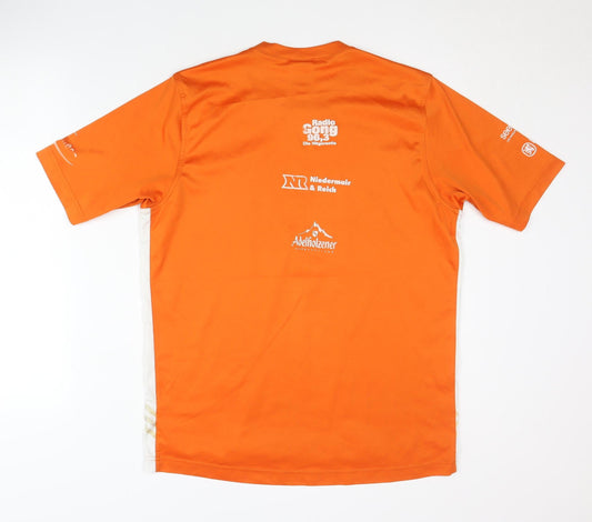 Adidas Men’s Orange Running T-Shirt, L, Breathable