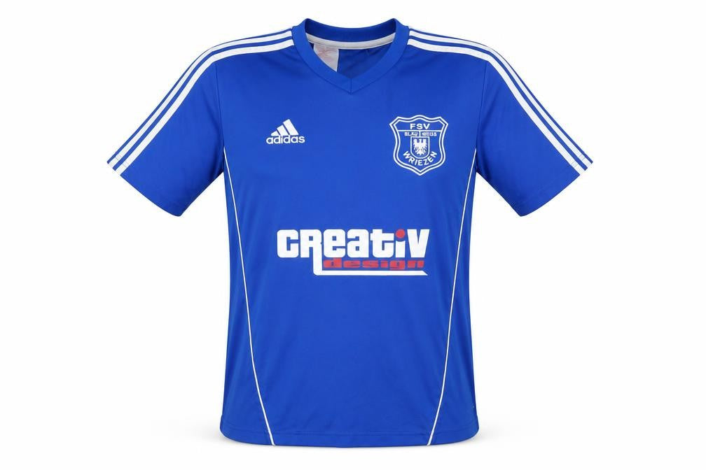 Adidas Boys Blue Football Jersey T-Shirt Size 13-14
