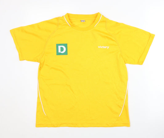 Victory Boys Yellow Football T-Shirt Size 8 Plus