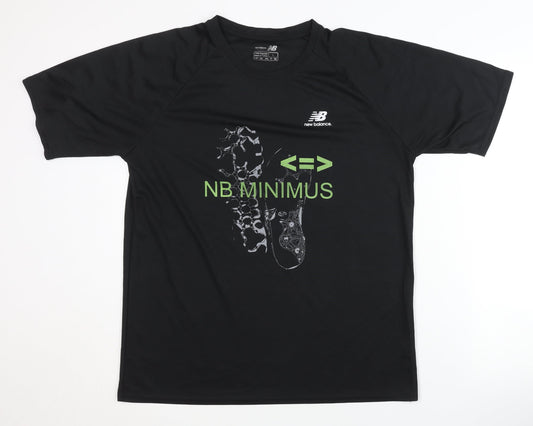 New Balance Men's Black Athletic T-Shirt Size L