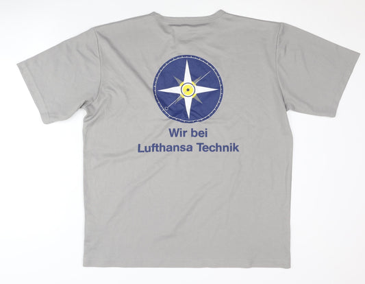 OLTEES! Men's Grey XL T-Shirt, Graphic Print Casual