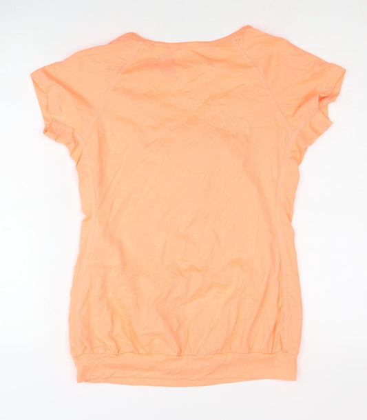 Active Women Orange Short Sleeve Top Size 12