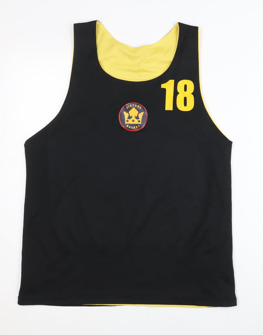 Allemo Boys Black Basketball Tank Jersey, 12 Years