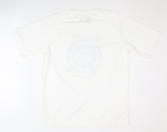 Hanes Men's White M T-Shirt Jersey Sports