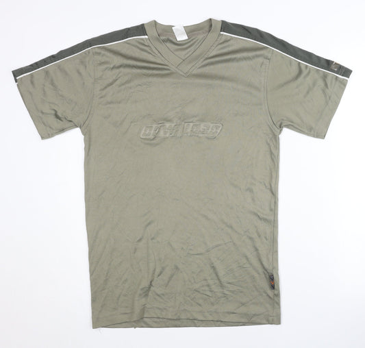 HERE & THERE Boys Green V-Neck Short Sleeve T-Shirt 12