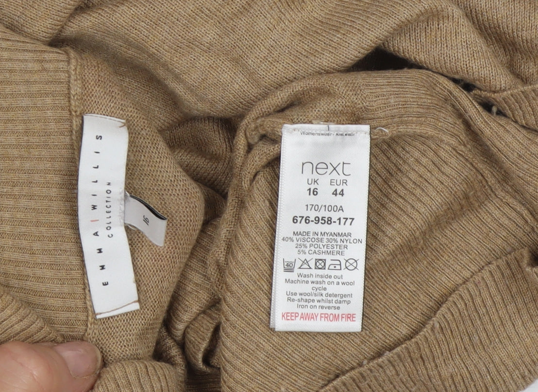 Next Women's Brown Roll Neck Pullover Jumper Size 16