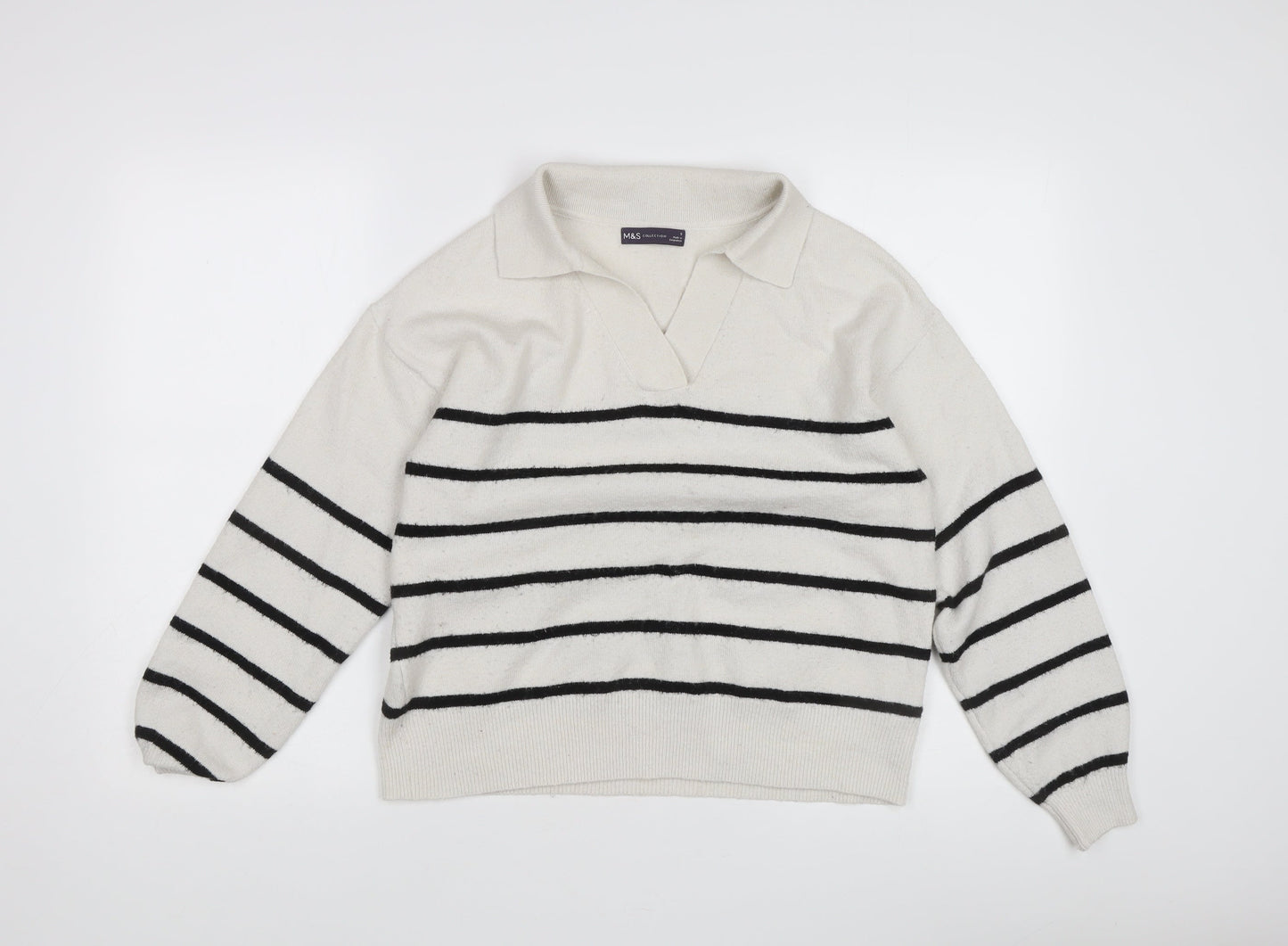 Marks and Spencer Women’s Striped Collared Jumper