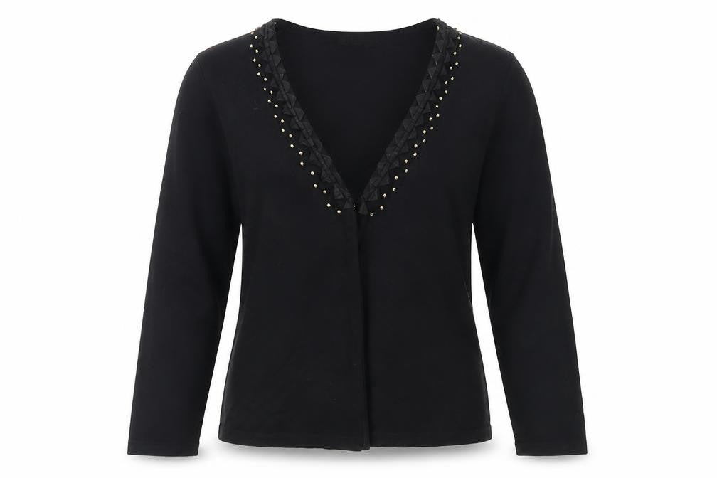Frank Saul's Black Studded Cardigan M