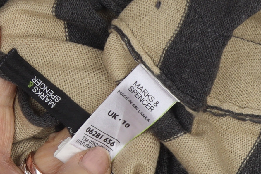Marks and Spencer Women Beige 10 Tunic Jumper