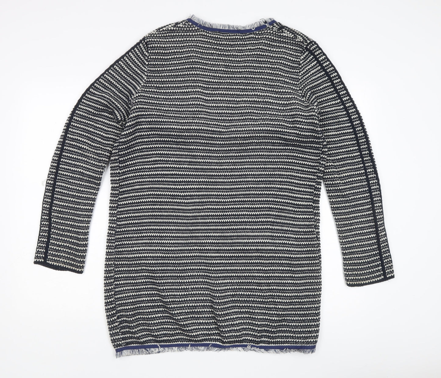 Warehouse Women's Black Striped Cardigan, M