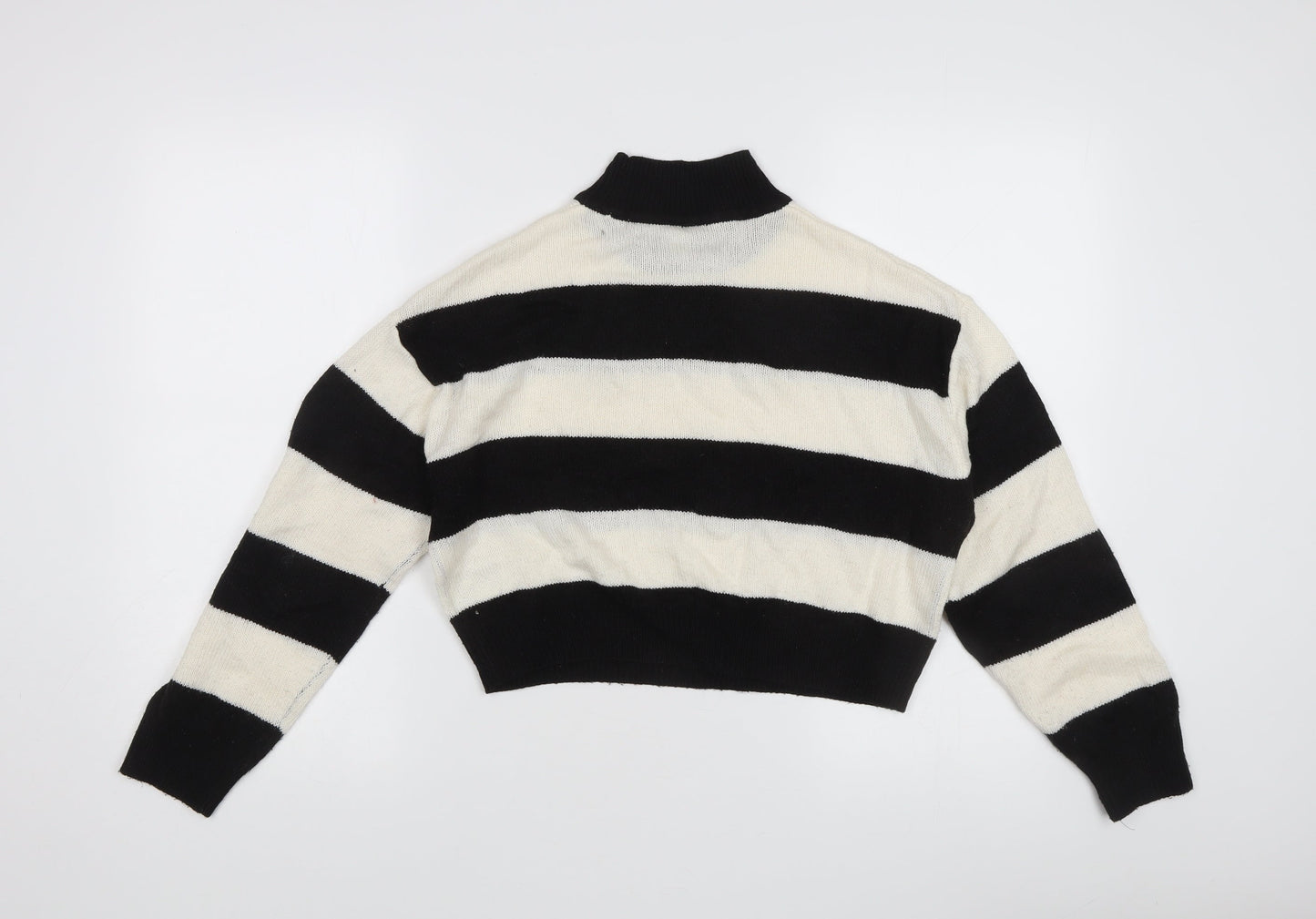 Divided Women's Black Striped Pullover Jumper Size 10