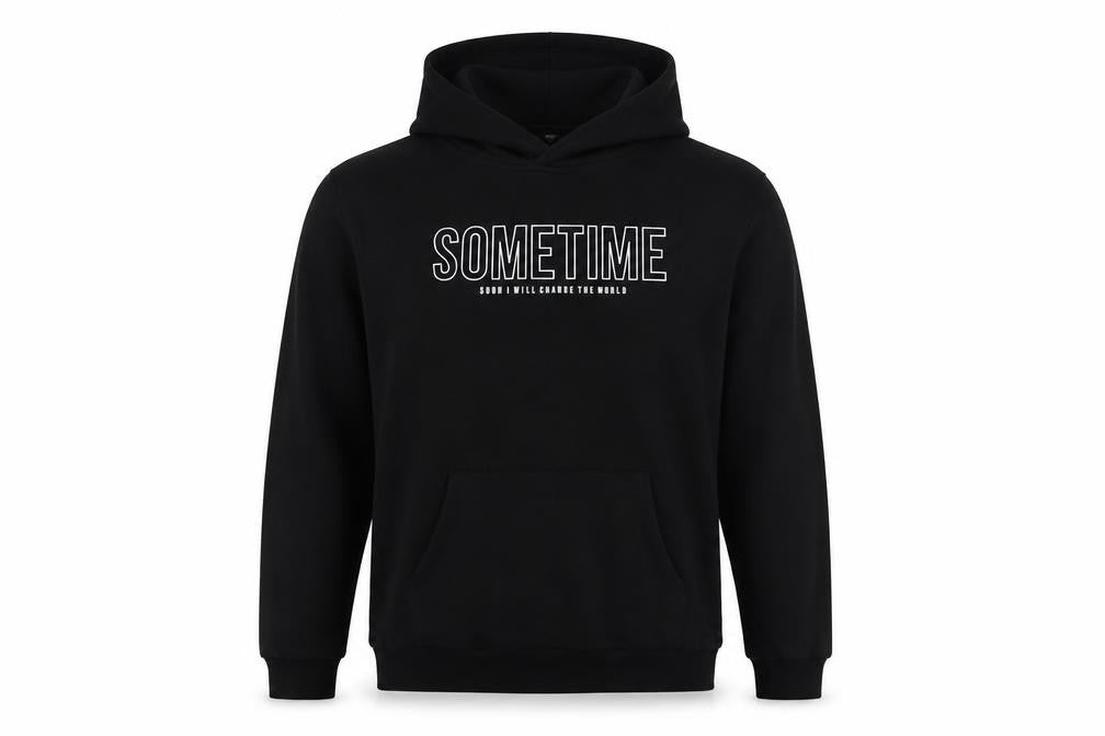 Sometime Soon Men’s Black Pullover Hoodie