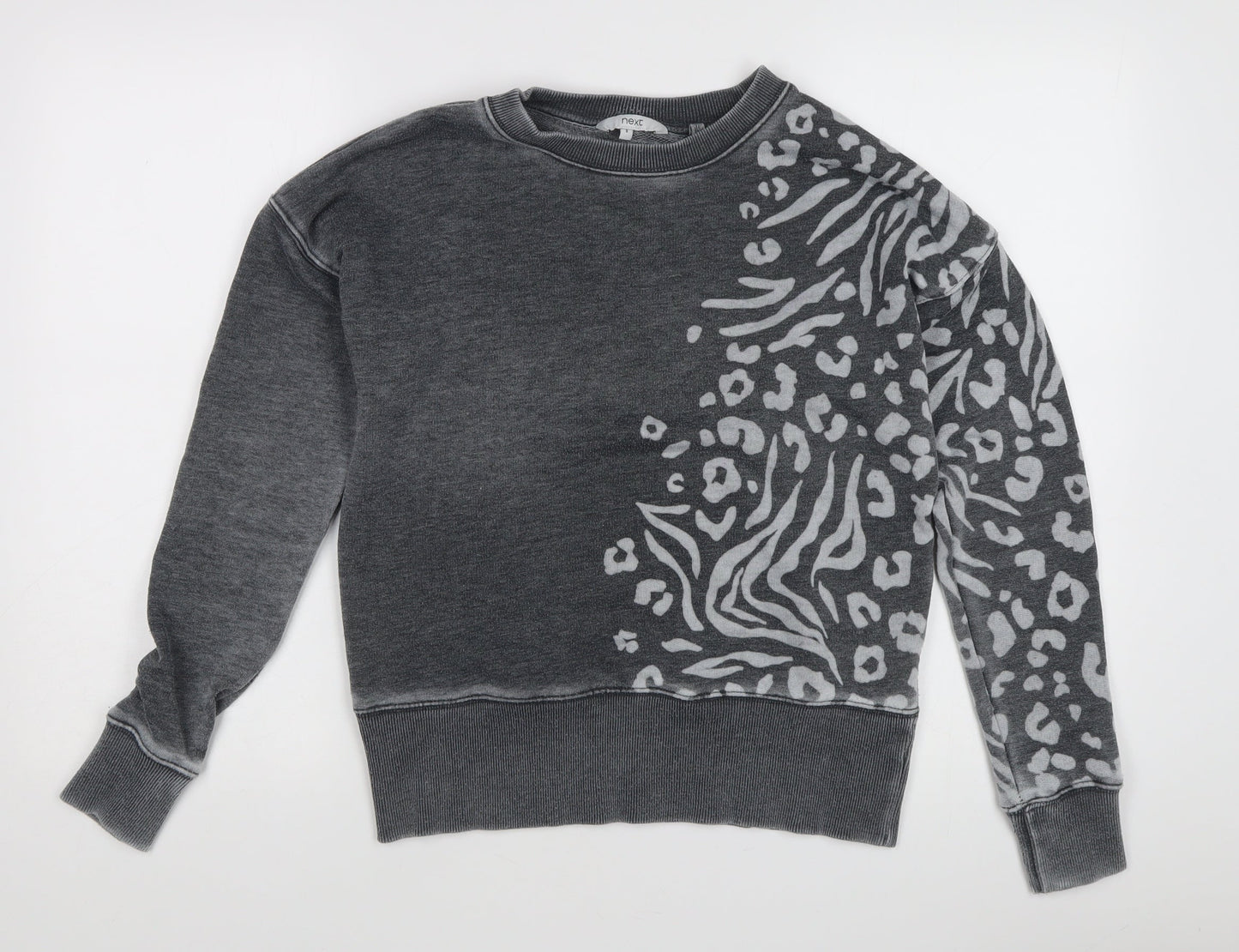 Next Women's Grey Animal Print Pullover Sweatshirt S