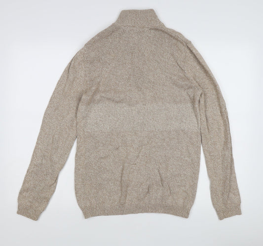 ASOS Design Men's Beige XS Full Zip Jumper