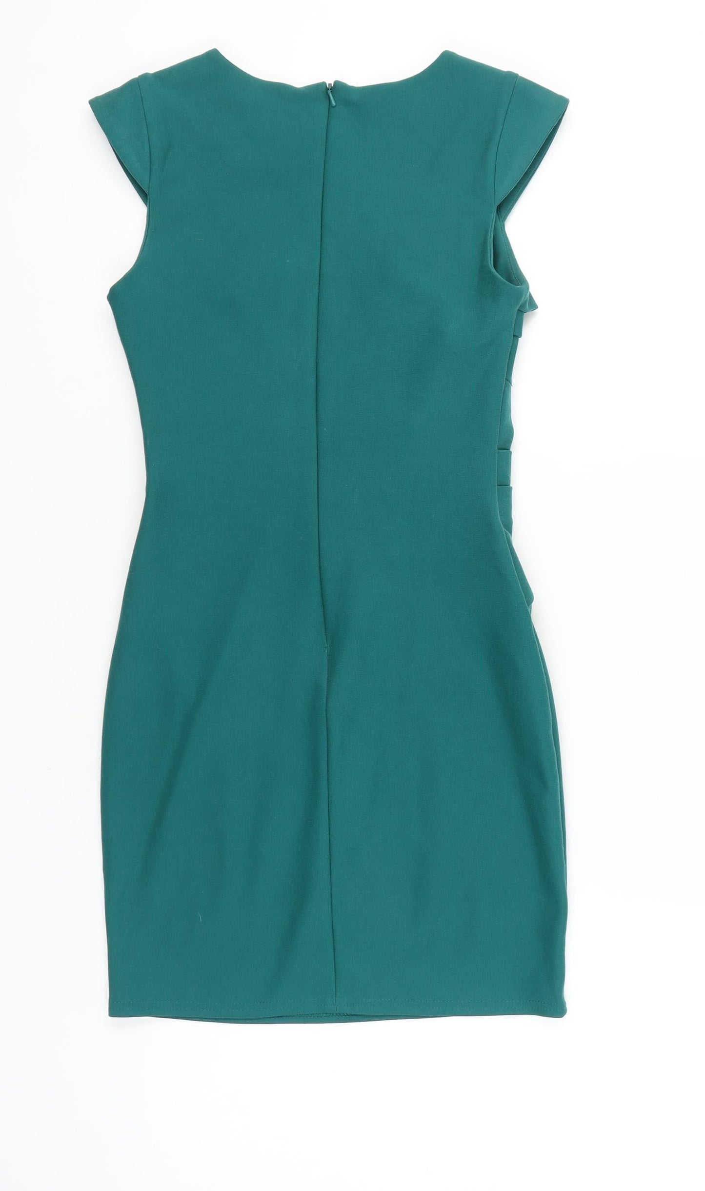 Topshop Women's Green Sheath Dress, Size 8, Elegant Workwear