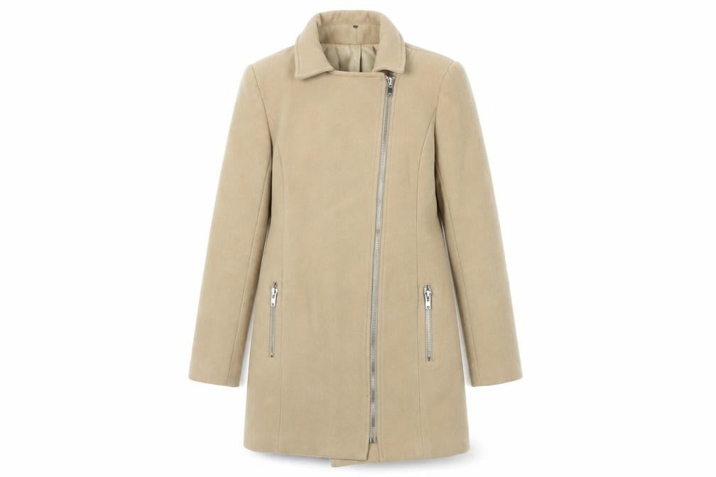Missguided Women’s Beige Long Coat UK Size 6