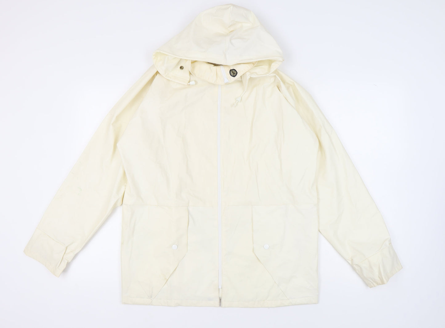 Emsmorn Men's Beige Waterproof Hooded Jacket M