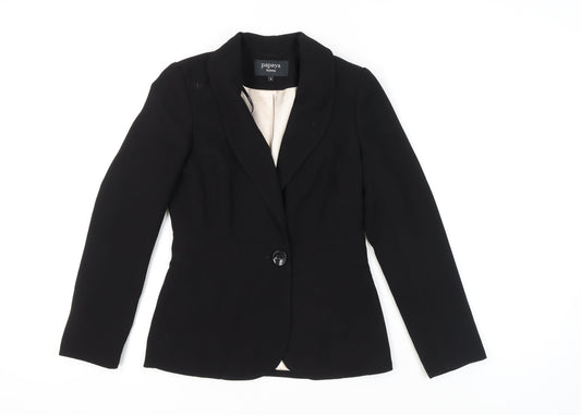 Papaya Women's Black Blazer, Size 8, Single Breasted