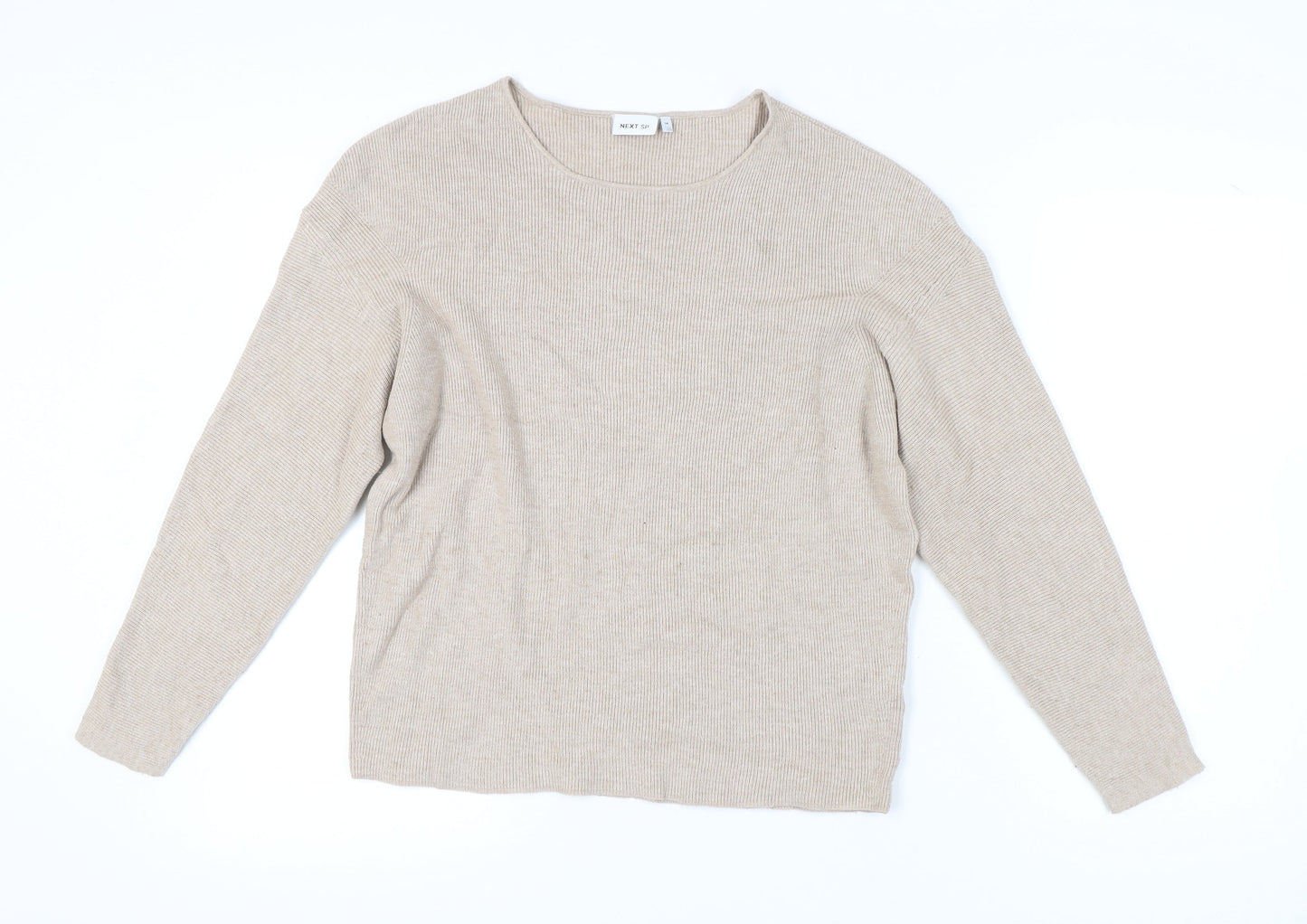 Next Beige Women's Size 14 Cotton Blend Pullover
