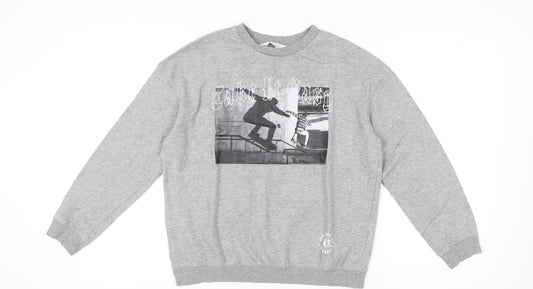 H&M Boys Grey Skateboarding Graphic Sweatshirt 12-13 Years