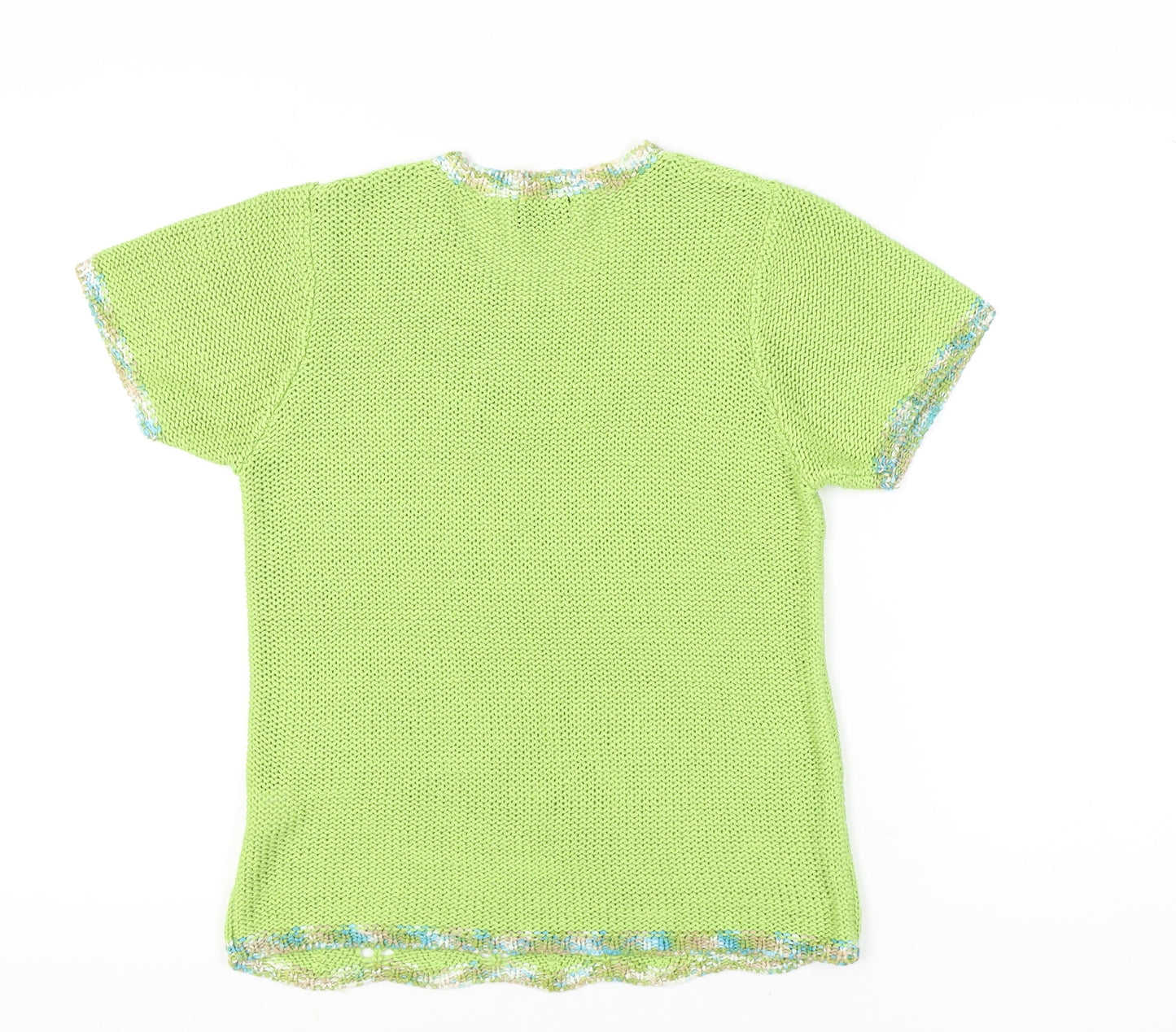 Casamia Exclusive Women's Green Scoop Neck Knit Jumper S