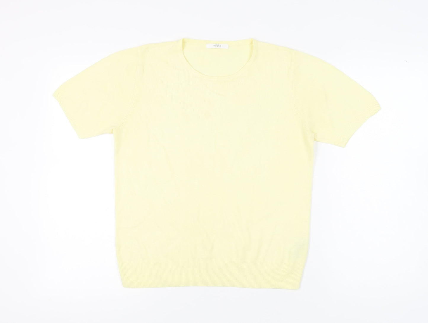Marks and Spencer Women's Yellow Pullover Jumper Size 12