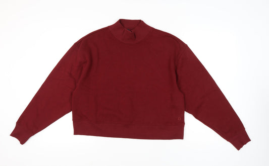 Marks and Spencer Women's Red Sweatshirt, Size 16, Mock Neck