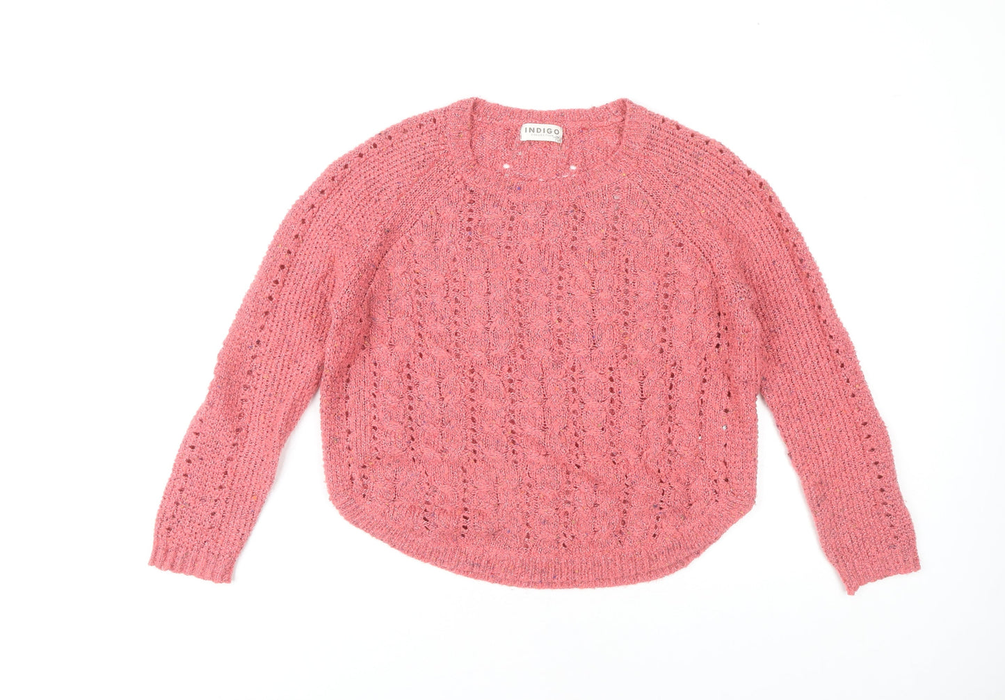 Marks and Spencer Women's Pink Cable-Knit Pullover Jumper