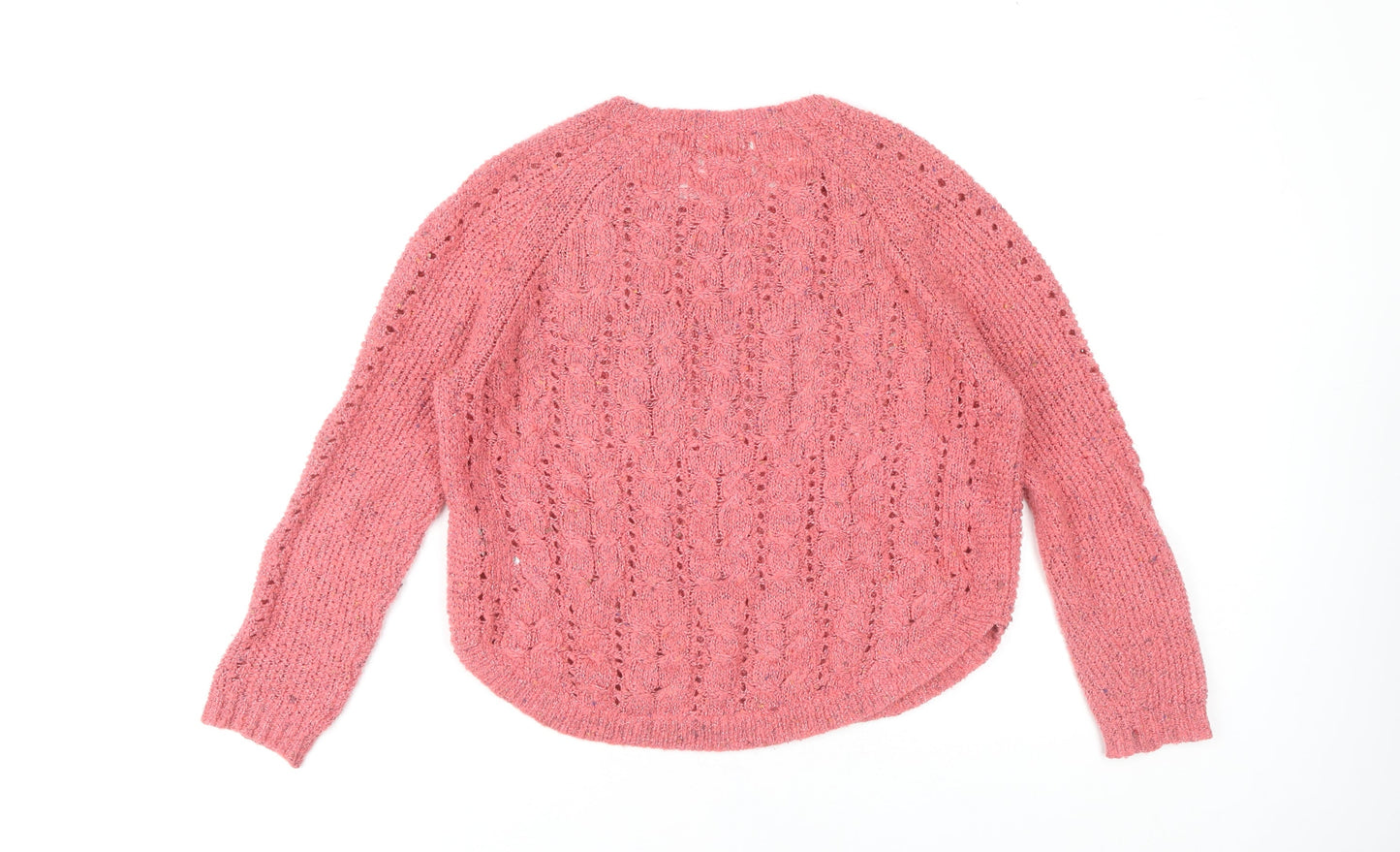 Marks and Spencer Women's Pink Cable-Knit Pullover Jumper