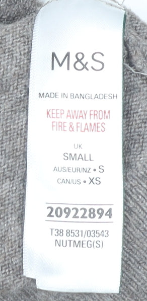 Marks & Spencer Women's Grey Crew Neck Jumper, S, Casual Wear