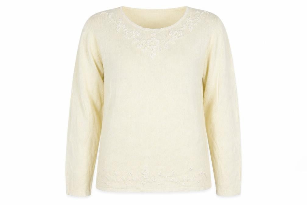 Front view of Fay Louise Women's Beige jumper L