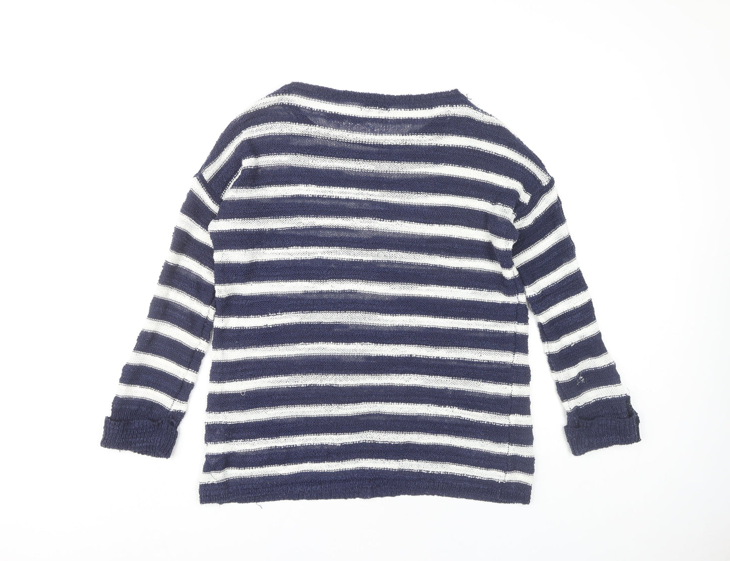 Nina Murati Women's Blue Striped Pullover Jumper S