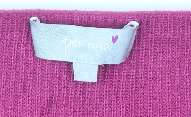 Per Una Women's Pink Round Neck Pullover Jumper Size 12