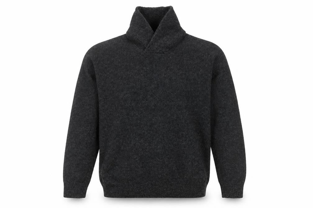 H&M Men’s Grey High Neck Knit Jumper Size M