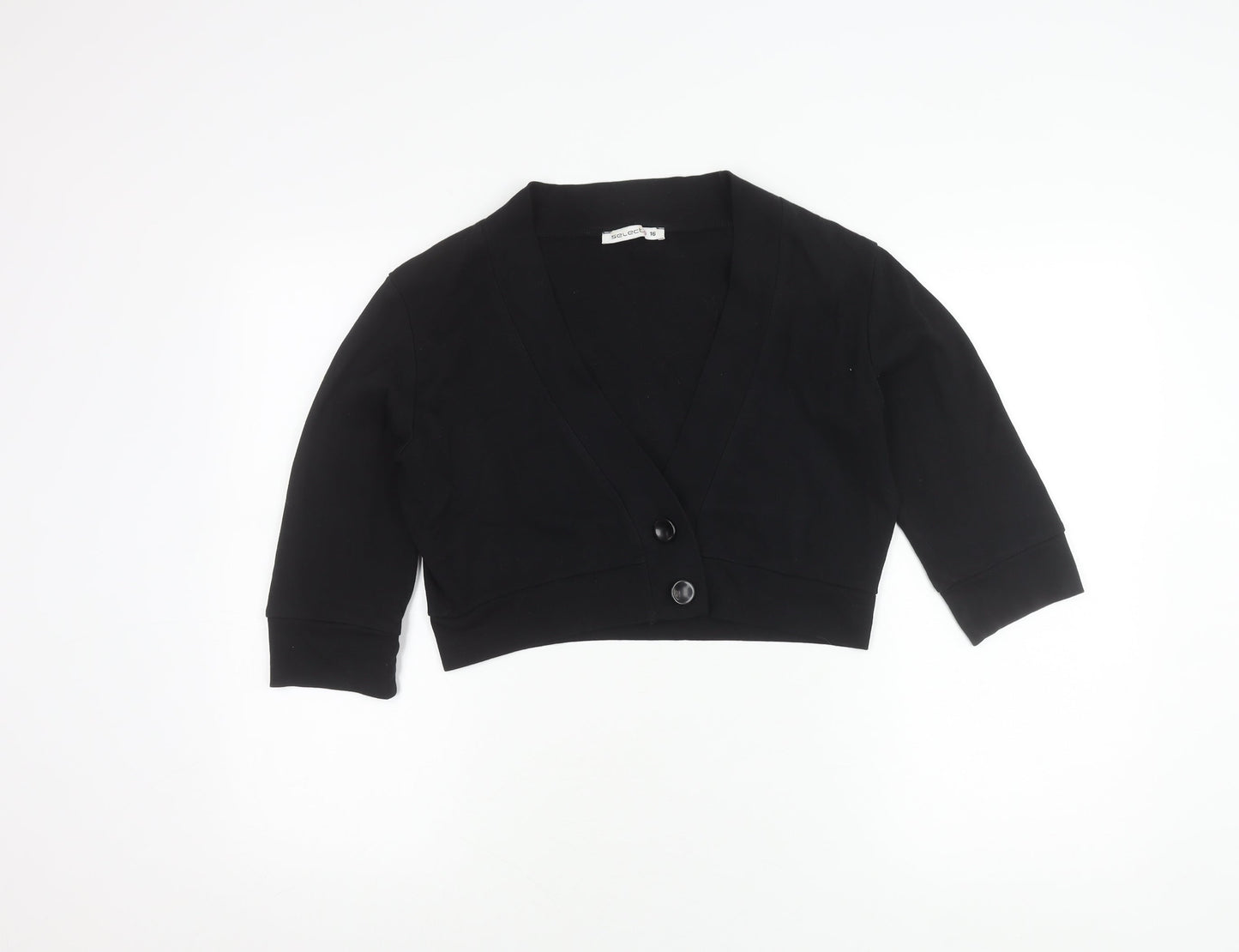 Select Women's Black Cardigan V-Neck Size 16