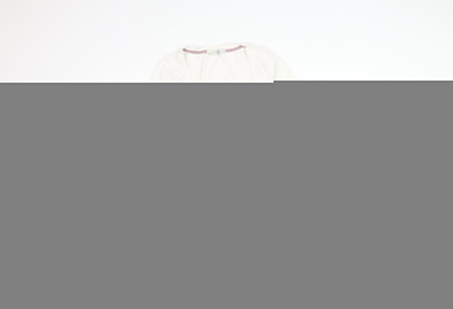 Boden Women's White Long Sleeve Scoop Neck Top