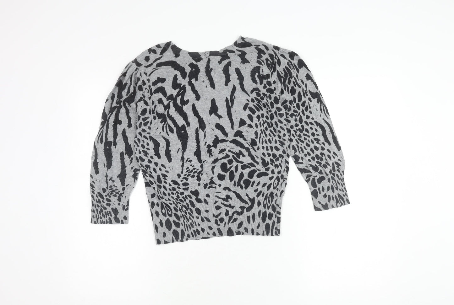 Dorothy Perkins Womens Grey Animal Cardigan 12