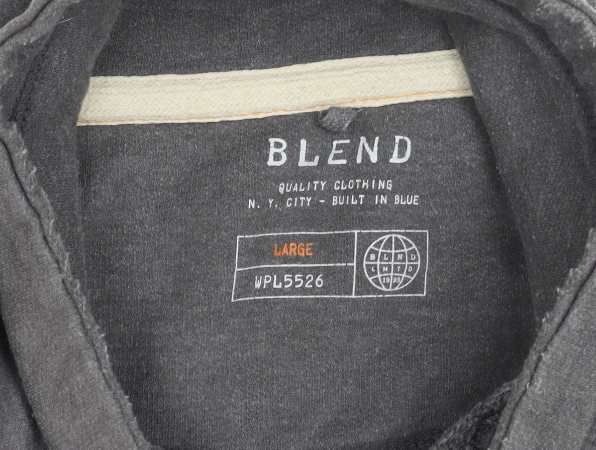 Blend Men's Grey Pullover Sweatshirt L