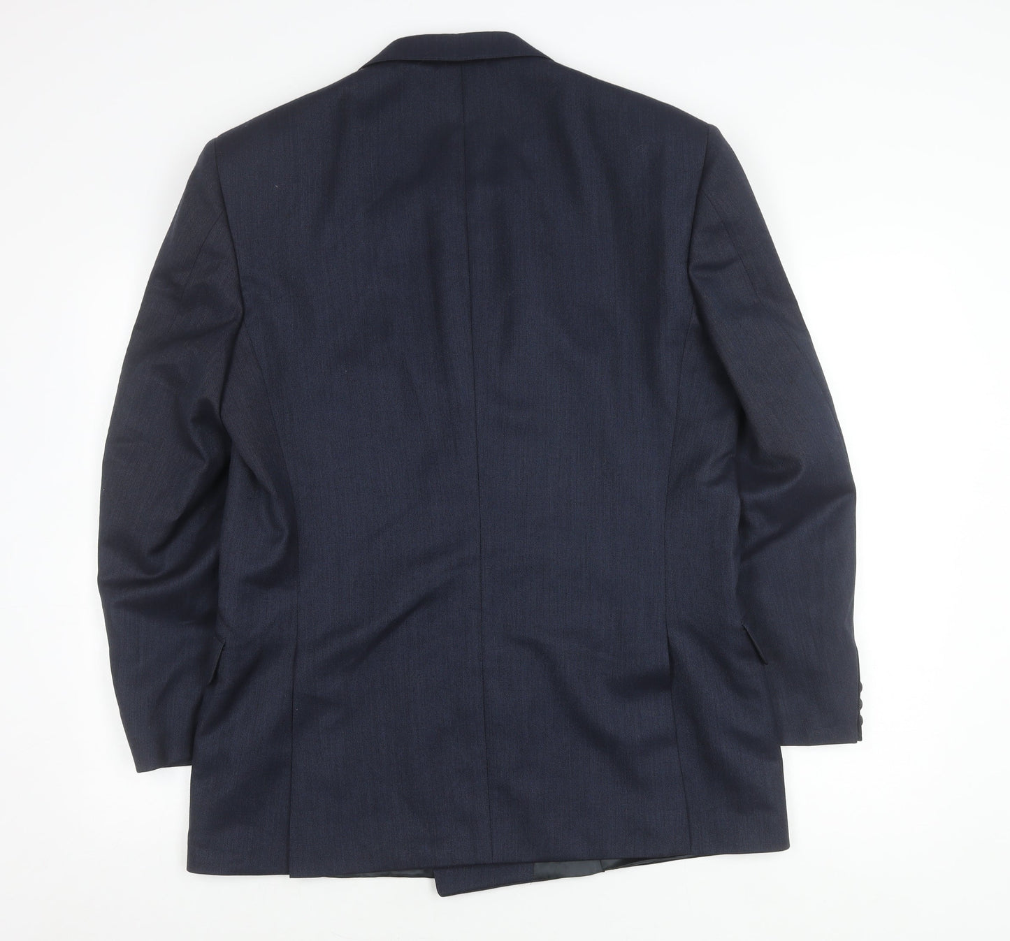 Jaeger Men's Navy Double-Breasted Blazer, Size 50