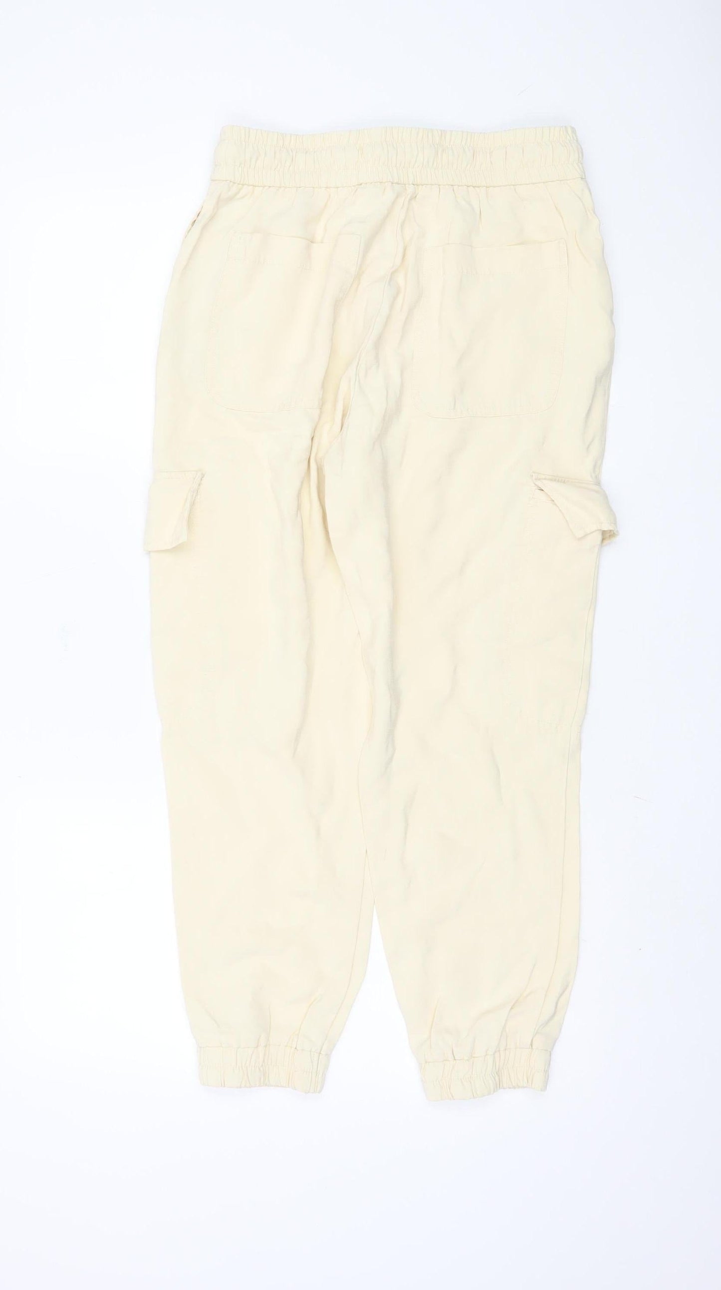 Zara Beige Cargo Trousers, Women, Size 10, Spring/Summer