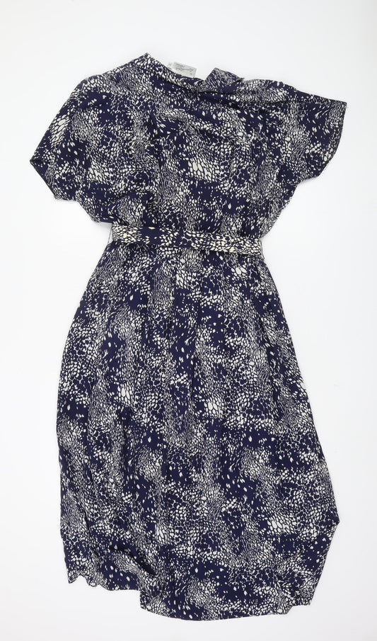 Richard Roberts Women's Blue Midi Shirt Dress Size 12