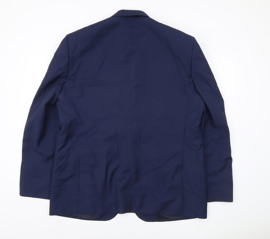 Jaeger Men's Blue Wool Blazer 48 Formal Jacket