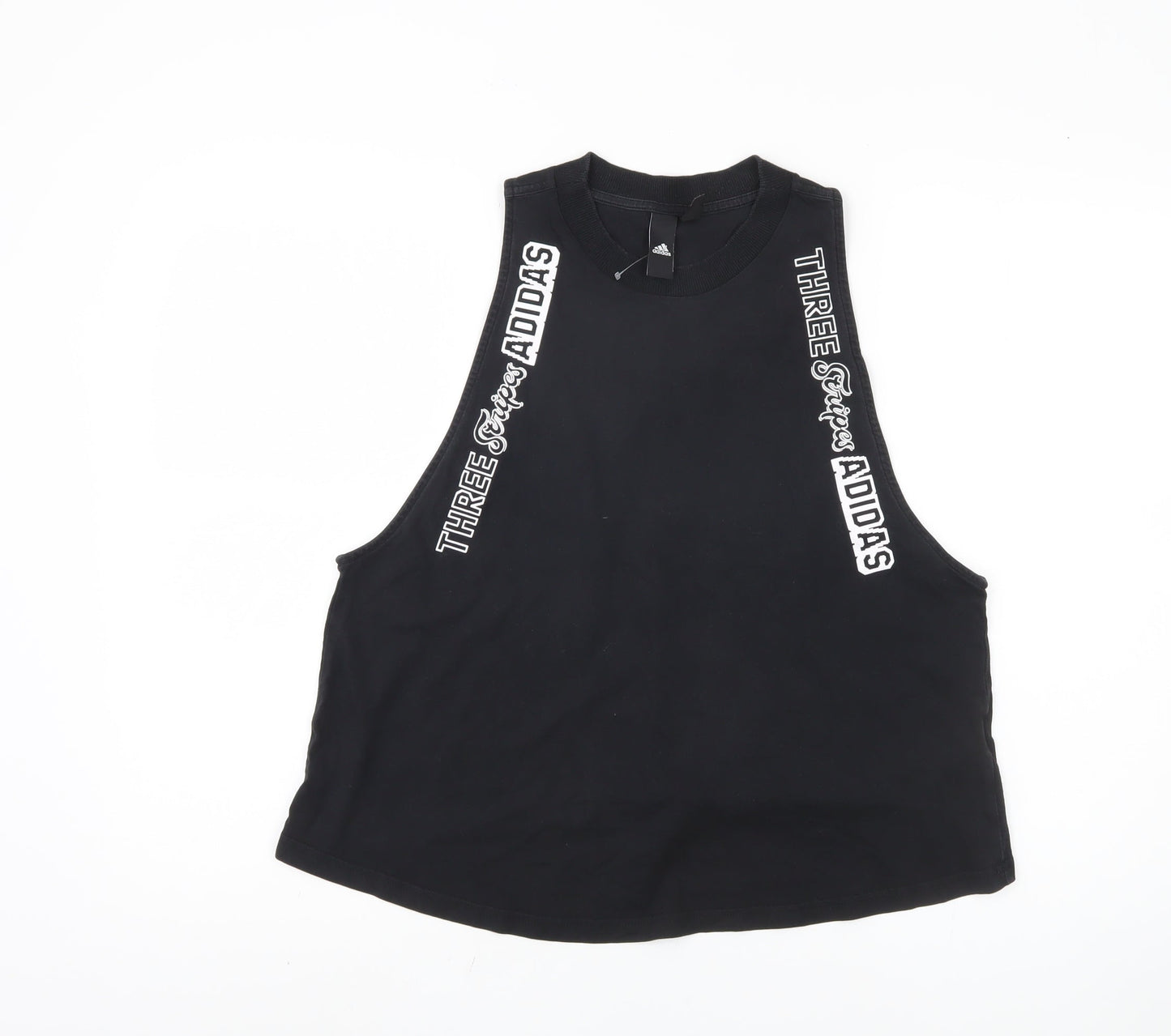 Adidas Women's Black Tank Top Medium Crew Neck