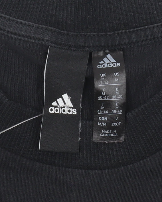 Adidas Women's Black Tank Top Medium Crew Neck