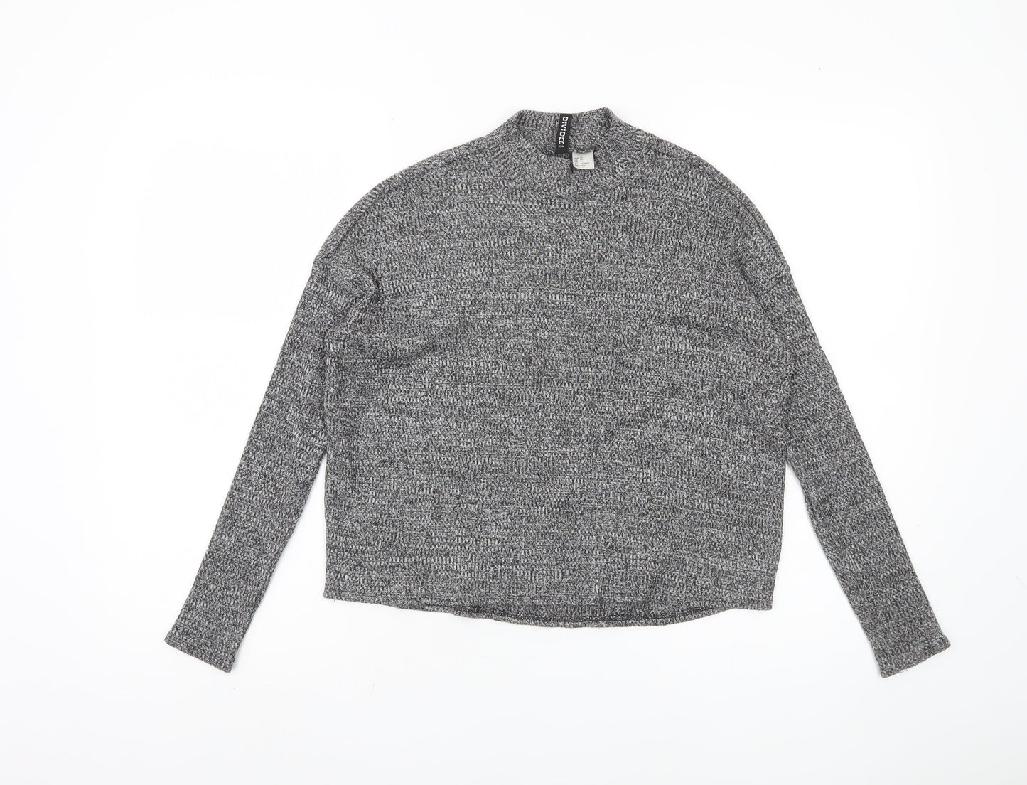 H&M Women's Grey XS Mock Neck Jumper