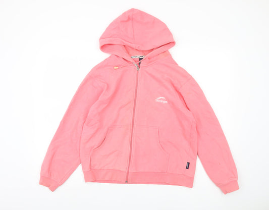 Slazenger Women's Pink Full Zip Hoodie Size 14