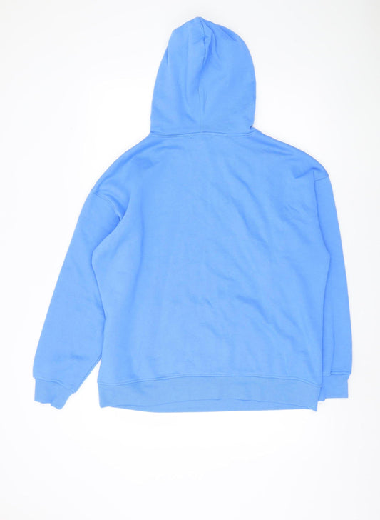 New Look Men's Blue Pullover Hoodie, Medium, Lightweight