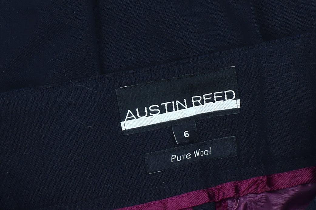 Austin Reed Women's Black Flared Wool Trousers Size 6
