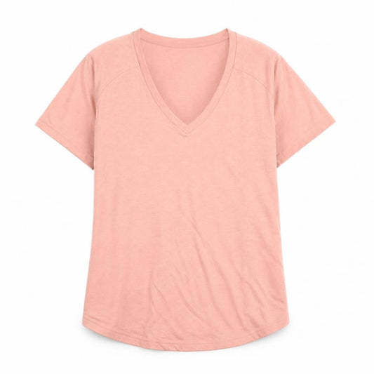 Adidas Women's Pink V-Neck T-Shirt Size S