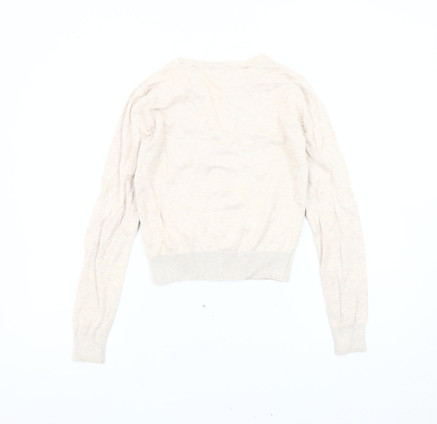 H&M Women's Beige XS Cardigan, Button Accents